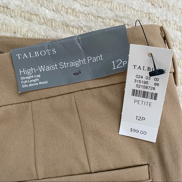 NWT Talbots petite high waist straight pants - Picture 2 of 10